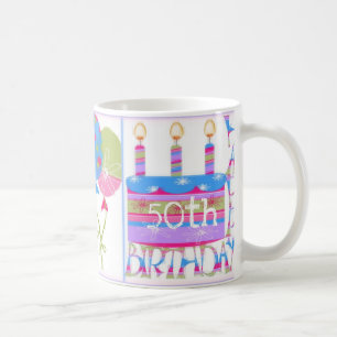 De Café 50th caneca feliz do aniversário