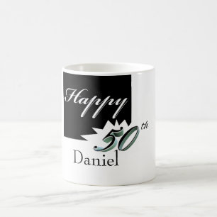 De Café 50th caneca feliz do aniversário