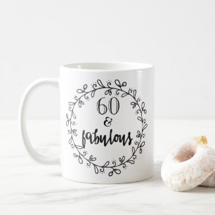 De Café 60 & fabuloso - caneca do aniversário do
