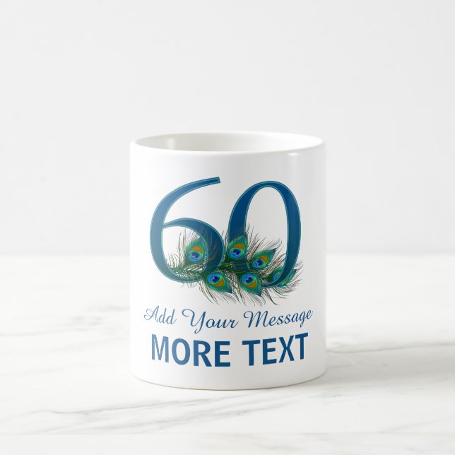 De Café 60th caneca elegante personalizada do aniversário (Centro)