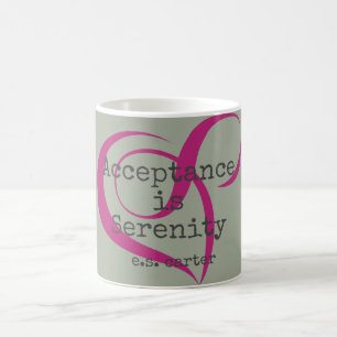 De Café A aceitação é caneca das citações da serenida
