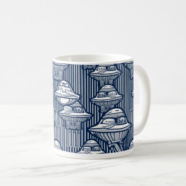 De Café A Armada Índigo - Caneca (Frente Esquerda)