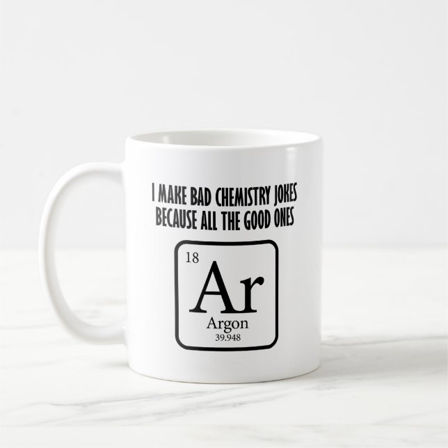 De Café A boa química graceja caneca engraçada do argônio (Esquerda)