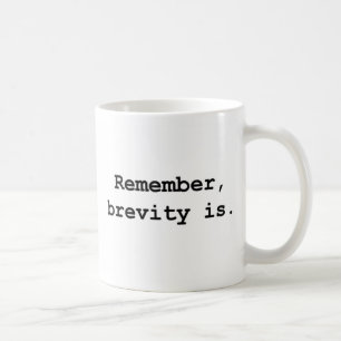 De Café A brevidade é caneca
