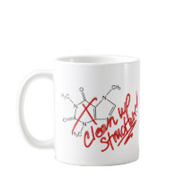 A cafeína limpa a estrutura! Caneca - fixa