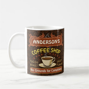 De Café A cafetaria com a caneca cria seus próprios