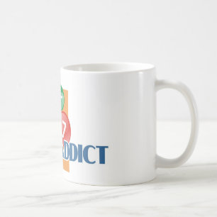 De Café A caneca branca do viciado do loto