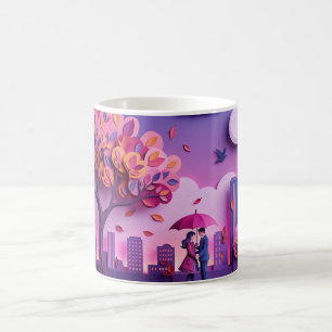 De Café A caneca com a paisagem