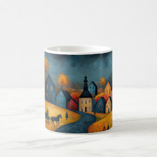 De Café A caneca com a paisagem