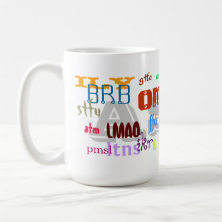 De Café A caneca do acrônimo da vibração ávida