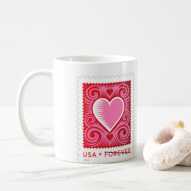 De Café A caneca do amor carimba para sempre (Com Donut)