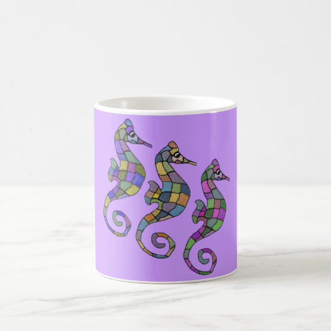 De Café A caneca do arco-íris do cavalo marinho (Centro)
