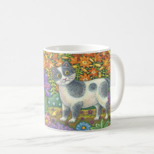 De Café A CANECA do CAT da ARTE POPULAR do gatinho do