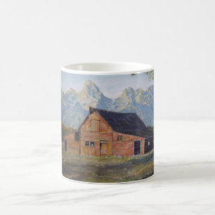 De Café A caneca do celeiro da montanha rochosa
