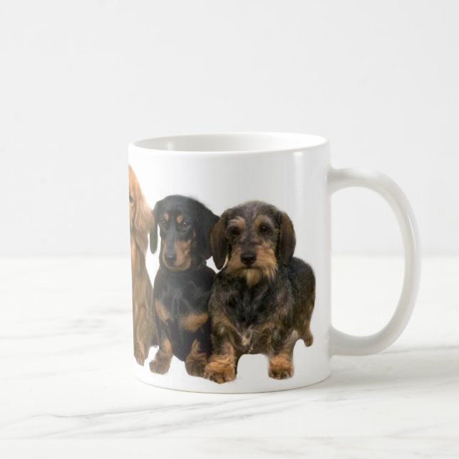 De Café A caneca do Dachshund meus miúdos tem 4 pés (Direita)