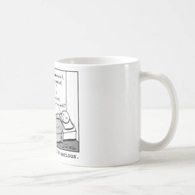 De Café A caneca do frio do homem (Direita)