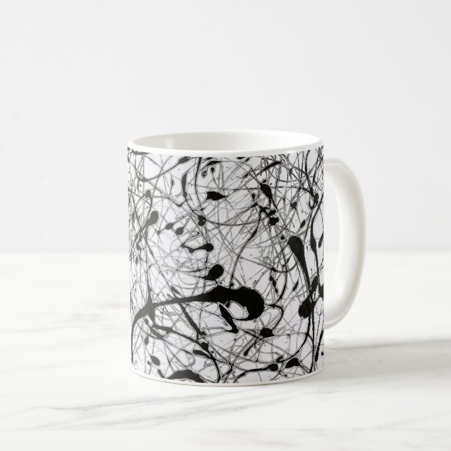 De Café A caneca do Pollock - Número 4 - Série Art Mug  (Frente Esquerda)