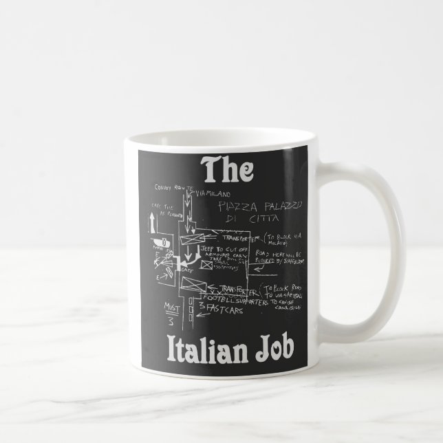 De Café A caneca italiana do mapa do trabalho (Direita)