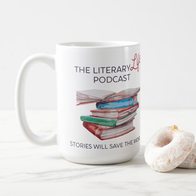 De Café A caneca Literária Life 15-oz (Com Donut)