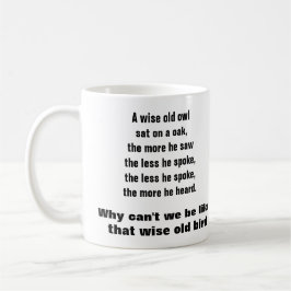 De Café A caneca VELHA SÁBIA da CORUJA