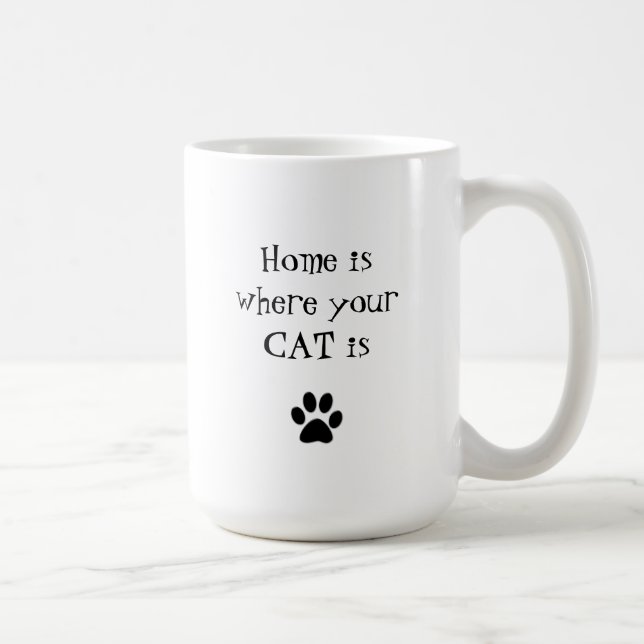 De Café A casa é o lugar onde seu CAT é caneca (Direita)