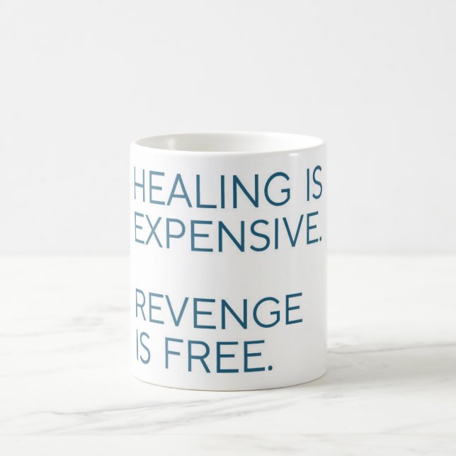 De Café A Cura é Cara, a Vingança é Grátis - Caneca Engraç (Centro)