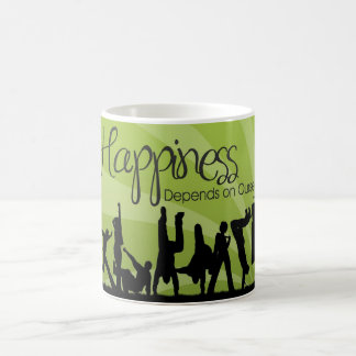 De Café A felicidade depende caneca inspirada