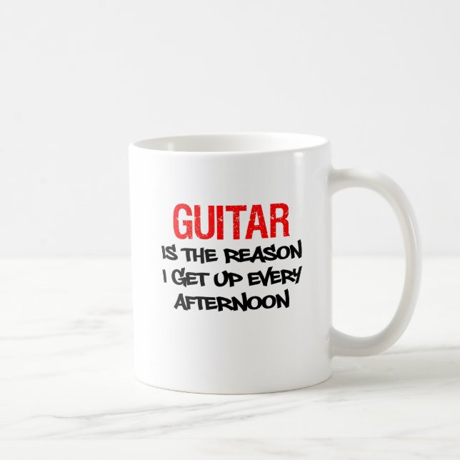 De Café A guitarra é a razão que eu me levanto cada caneca (Direita)