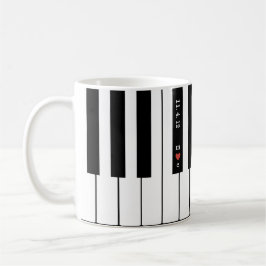 De Café A inicial personalizada do coração acopla a caneca