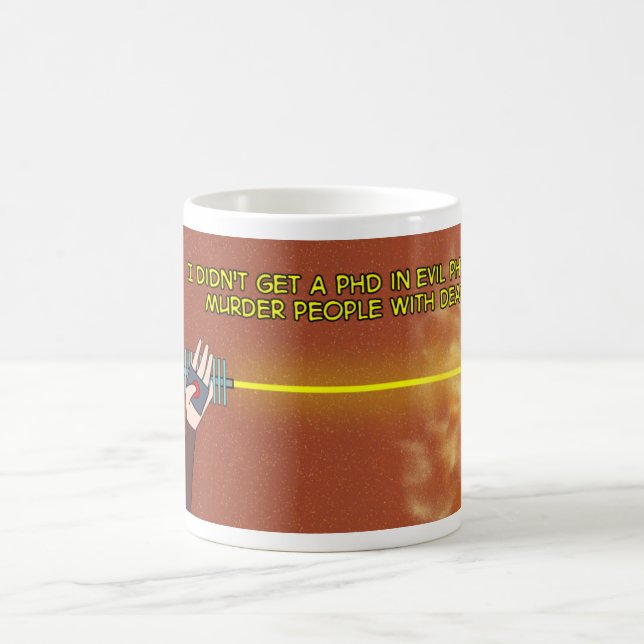 De Café A lei do esturjão - caneca do laser do PhD do mau (Centro)