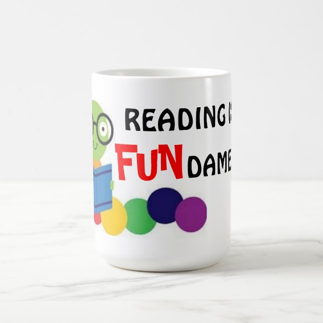 De Café A leitura é fundamental - caneca (Centro)