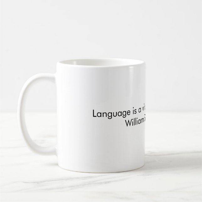 De Café A língua é um vírus do espaço, caneca das citações (Esquerda)