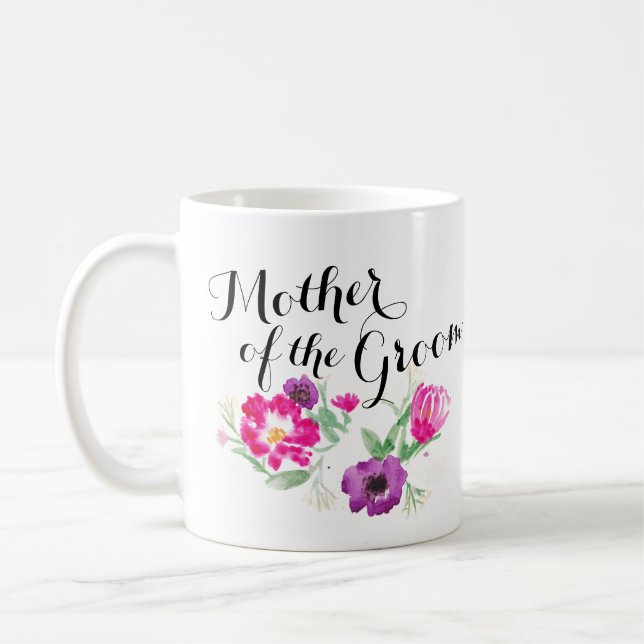 De Café A mãe da aguarela do noivo floresce a caneca (Esquerda)