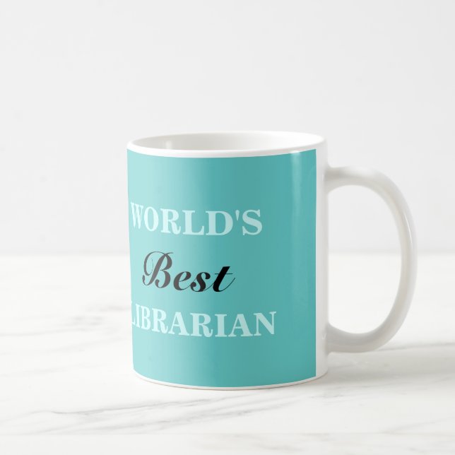 De Café A melhor caneca Bibliotecária do mundo (Direita)
