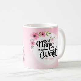 De Café A melhor Nana na caneca da flor do mundo