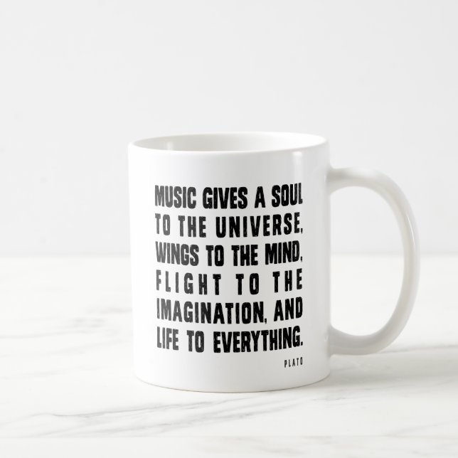 De Café A música dá uma alma à caneca do universo (Direita)