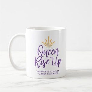 De Café A rainha aumenta acima caneca