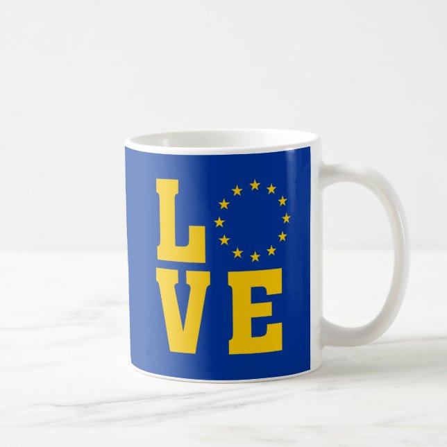 De Café A União Europeia adora caneca (Direita)