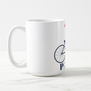 De Café À Vélo Paris Bicicleta Antiga Cesto Baguete Caneca