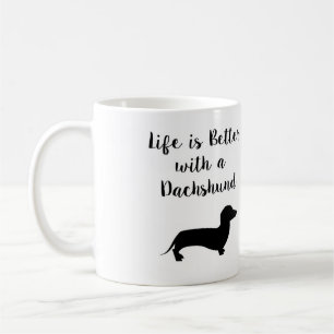 De Café A vida é melhor com uma caneca do Dachshund