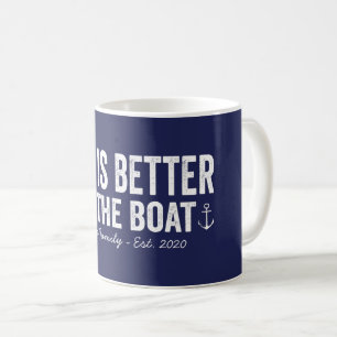 De Café A vida é melhor na caneca do barco  Marinho