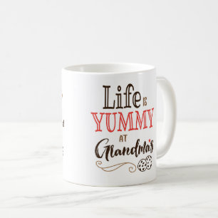 De Café A vida é saboroso na caneca da avó