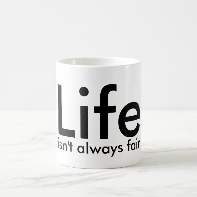 De Café A vida não é sempre justa, caneca branca preta das (Centro)