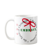 Abrace o espírito da caneca da alegria do Natal