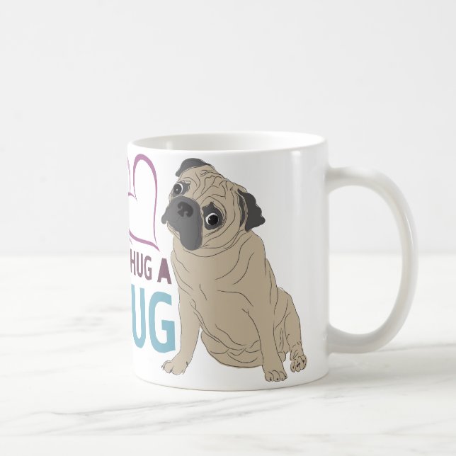 DE CAFÉ ABRACE UMA CANECA DO PUG (Direita)