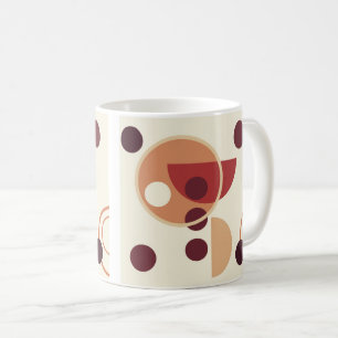 De Café Abstrato amarelo bege castanho roxo caneca caneca