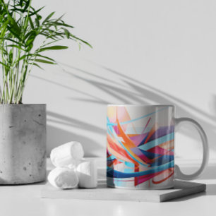 De Café Abstrato Art versão 14, caneca