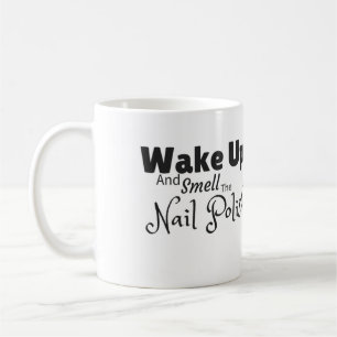 De Café Acorde e cheire a caneca do verniz para as unhas