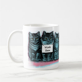 De Café Adicione o nome ou as palavras do gato à caneca