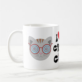 De Café Adoro Os Meus Gatos Loucos! Caneca